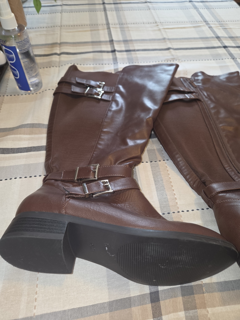 Torrid 9.5W Women's Brown Mid-Calf Buckle Riding Boots NWOB